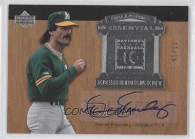 2005 Upper Deck Hall of Fame - Essential Enshrinement - Silver Autographs #EE-DE1 - Dennis Eckersley /15