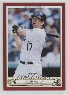 2005 Upper Deck Origins - [Base] - Red #69 - Todd Helton /99