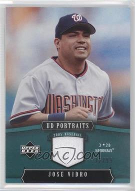 2005 Upper Deck Portraits - [Base] - Emerald Jersey #100 - Jose Vidro /99