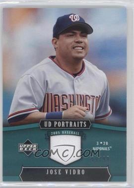 2005 Upper Deck Portraits - [Base] - Emerald Jersey #100 - Jose Vidro /99