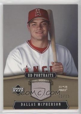 2005 Upper Deck Portraits - [Base] - Gold Jersey #1 - Dallas McPherson /15