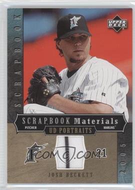 2005 Upper Deck Portraits - Scrapbook - Materials #SM-BE - Josh Beckett