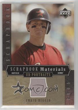 2005 Upper Deck Portraits - Scrapbook - Materials #SM-BI - Craig Biggio