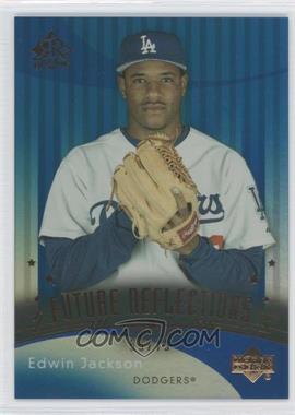 2005 Upper Deck Reflections - [Base] - Blue #127 - Future Reflections - Edwin Jackson /75