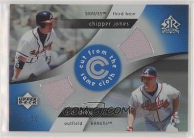 2005 Upper Deck Reflections - Cut from the Same Cloth - Blue #CC-JD - J.D. Drew, Chipper Jones /50