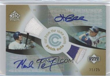 2005 Upper Deck Reflections - Cut from the Same Cloth - Patch Autographs #CCP-BT - Hank Blalock, Mark Teixeira /25