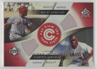 2005 Upper Deck Reflections - Cut from the Same Cloth - Red #CC-AG - Garret Anderson, Vladimir Guerrero /99