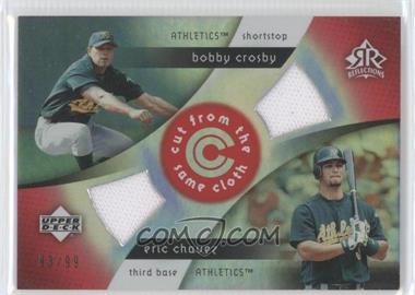 2005 Upper Deck Reflections - Cut from the Same Cloth - Red #CC-CC - Bobby Crosby, Eric Chavez /99