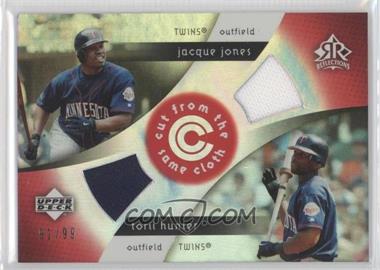 2005 Upper Deck Reflections - Cut from the Same Cloth - Red #CC-JH - Jacque Jones, Torii Hunter /99