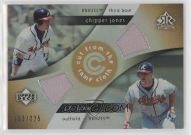 2005 Upper Deck Reflections - Cut from the Same Cloth #CC-JD - J.D. Drew, Chipper Jones /225