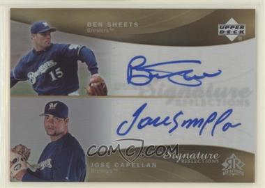 2005 Upper Deck Reflections - Dual Signature Reflections #BSJC - Ben Sheets, Jose Capellan