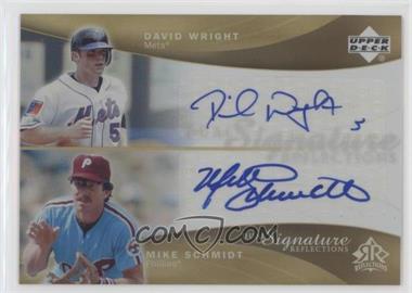 2005 Upper Deck Reflections - Dual Signature Reflections #DWMS - David Wright, Mike Schmidt