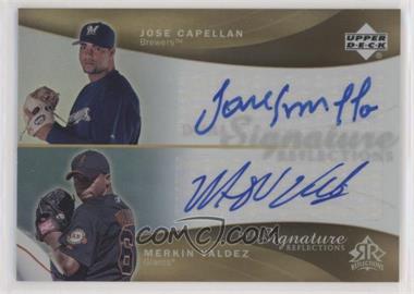 2005 Upper Deck Reflections - Dual Signature Reflections #JCMV - Jose Capellan, Merkin Valdez [EX to NM]