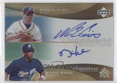 2005 Upper Deck Reflections - Dual Signature Reflections #MGRW - Rickie Weeks, Marcus Giles