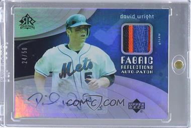 2005 Upper Deck Reflections - Fabric Reflections - Patch Autographs #FRP-DW - David Wright /50