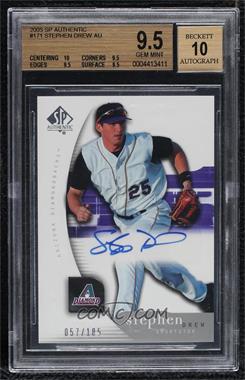 2005 Upper Deck SP Collection - SP Authentic #171 - Stephen Drew /185 [BGS 9.5 GEM MINT]