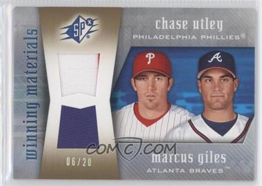 2005 Upper Deck SP Collection - SPx Winning Materials Dual #WM-UG - Chase Utley, Marcus Giles /20