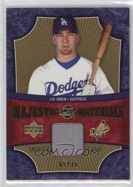 2005 Upper Deck Sweet Spot - Majestic Materials - Gold #MM-JD - J.D. Drew /75