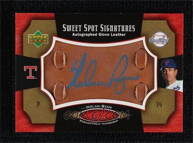 2005 Upper Deck Sweet Spot - Sweet Spot Signatures - Fielding Glove Blue Ink #SS-NR - Nolan Ryan /5