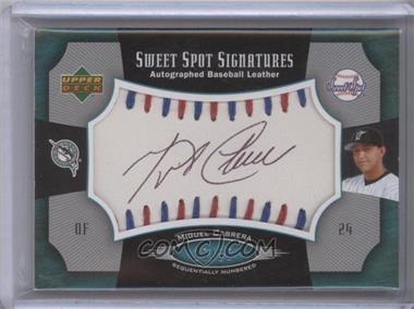 2005 Upper Deck Sweet Spot - Sweet Spot Signatures - Red & Blue Stitched Black Ink #SS-CA - Miguel Cabrera /25