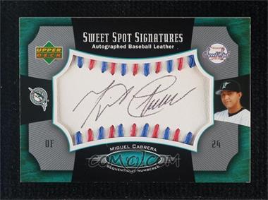 2005 Upper Deck Sweet Spot - Sweet Spot Signatures - Red & Blue Stitched Black Ink #SS-CA - Miguel Cabrera /25