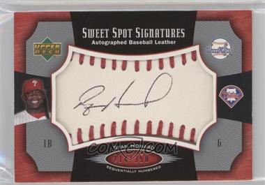 2005 Upper Deck Sweet Spot - Sweet Spot Signatures - Red Stitched Black Ink #SS-HO - Ryan Howard /350