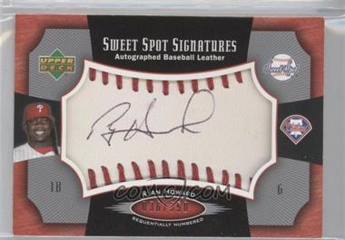 2005 Upper Deck Sweet Spot - Sweet Spot Signatures - Red Stitched Black Ink #SS-HO - Ryan Howard /350