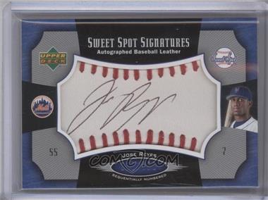 2005 Upper Deck Sweet Spot - Sweet Spot Signatures - Red Stitched Black Ink #SS-RE - Jose Reyes /350