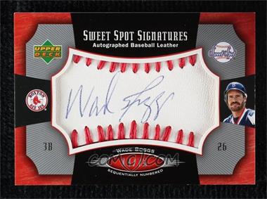 2005 Upper Deck Sweet Spot - Sweet Spot Signatures - Red Stitched Blue Ink #SS-WB - Wade Boggs /75