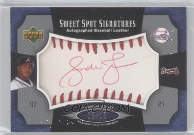 2005 Upper Deck Sweet Spot - Sweet Spot Signatures - Red Stitched Red Ink #SS-AJ - Andruw Jones /15