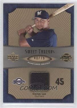 2005 Upper Deck Sweet Spot - Sweet Threads - Gold #ST-CL - Carlos Lee /75