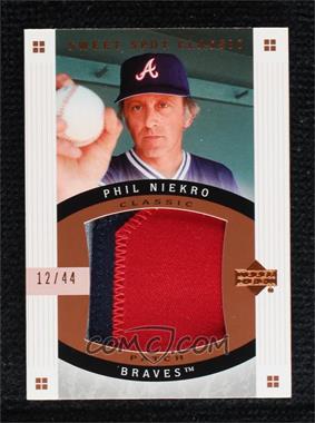 2005 Upper Deck Sweet Spot Classic - Classic Patch #CP-PN - Phil Niekro /44