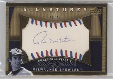 2005 Upper Deck Sweet Spot Classic - Sweet Spot Signatures - Red/Blue Stitching #PM - Paul Molitor /40