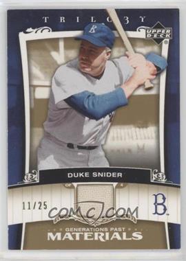 2005 Upper Deck Trilogy - Generations Past - Gold Materials #PA-SN - Duke Snider /25 [EX to NM]