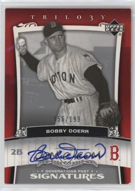 2005 Upper Deck Trilogy - Generations Past - Signatures #PA-BD - Bobby Doerr /199