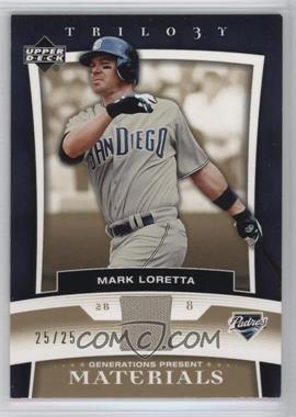 2005 Upper Deck Trilogy - Generations Present - Gold Materials #PR-ML - Mark Loretta /25