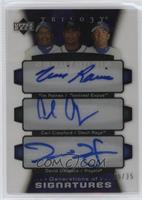 Tim Raines, Carl Crawford, David DeJesus [EX to NM] #/35