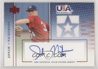 2005 Upper Deck USA Baseball - Jersey Signatures #JN-GU - Jonah Nickerson /350