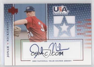 2005 Upper Deck USA Baseball - Jersey Signatures #JN-GU - Jonah Nickerson /350