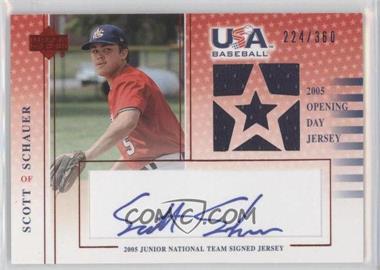 2005 Upper Deck USA Baseball - Junior National Team Signed Jersey #SC-GU - Scott Schauer /360
