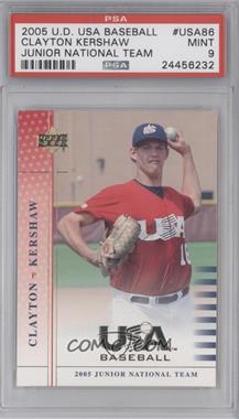 2005 Upper Deck USA Baseball - Junior National Team #USA86 - Clayton Kershaw [PSA 9 MINT]