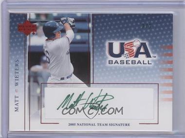 2005 Upper Deck USA Baseball - Team USA Autographs - Green Ink #MW - Matt Wieters /2
