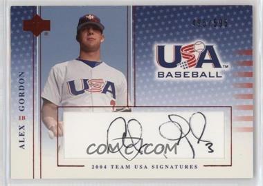 2005 Upper Deck USA Baseball - Team USA Signatures - Black Ink #S-21 - Alex Gordon /595 [EX to NM]