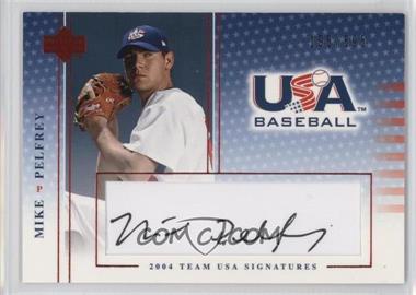 2005 Upper Deck USA Baseball - Team USA Signatures - Black Ink #S-35 - Mike Pelfrey /595