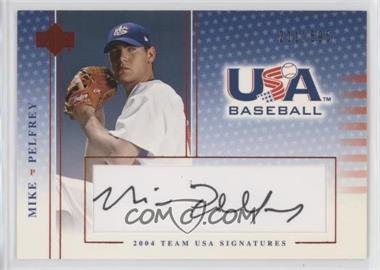 2005 Upper Deck USA Baseball - Team USA Signatures - Black Ink #S-35 - Mike Pelfrey /595