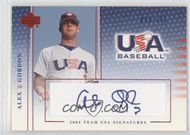 2005 Upper Deck USA Baseball - Team USA Signatures - Blue Ink #S-21 - Alex Gordon /250