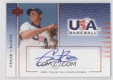 2005 Upper Deck USA Baseball - Team USA Signatures - Blue Ink #S-23 - Cesar Ramos /250