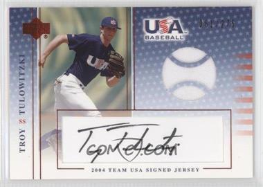 2005 Upper Deck USA Baseball - Team USA Signed Jerseys - Black Ink #J-42 - Troy Tulowitzki /275