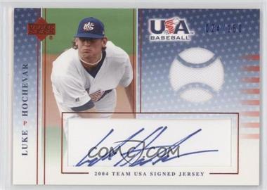 2005 Upper Deck USA Baseball - Team USA Signed Jerseys - Blue Ink #J-33 - Luke Hochevar /150