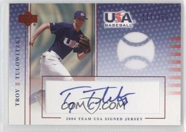 2005 Upper Deck USA Baseball - Team USA Signed Jerseys - Blue Ink #J-42 - Troy Tulowitzki /150